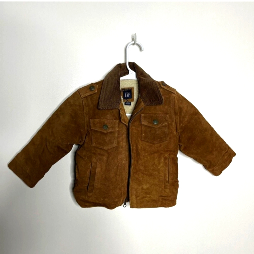 GAP Tan Kids Calf Suede Jacket